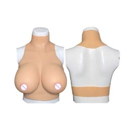 Breast Pad Artificial Huge Fake Boobs Plate Silicone Breast Forms Bodysuit Tits For Shemale Crossdresser Cosplay Transgender Party Props 240330