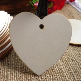 Party Decoration 25pcs Heart Shape Blank Wooden Gift Tags Birthday Wedding Favour Price Label Hang