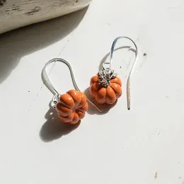 Dangle Earrings Cute Pumpkin Fruit Drop For Women Girl Handmade Charm Jewellery Fashion Summer Accessories