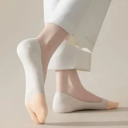 Women Socks Mesh Flip Flops Breathable Soft Shallow Split Toe Boat Ultra-thin Invisible Finger Hosiery Outdoor