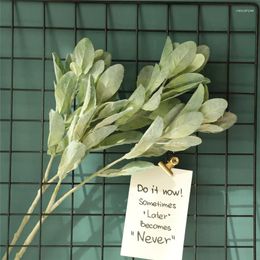 Decorative Flowers Long Branch Water Hyacinth Leaf Simulation Flower Green Plant Wedding Decoration White Mountain Tea Artificial DYQ26