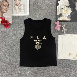 Women's Tanks & Camis designer 24 Early Spring New P Family Gold Thread Letter Fashion Slim Fit Knitted Tank Top for Women VSXX