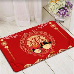 Bath Mats Home Wedding Decoration Bride Into The Door Slip Red Carpet Room Hi Word Pad Mat Supplies