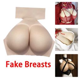 Breast Pad Woman Fake Breasts Pad Bra Cosplay Sponge Chest Padded Man Sissy Crossdress Costume CD Artificial Breast Sexy Underwear Enhancer 24330