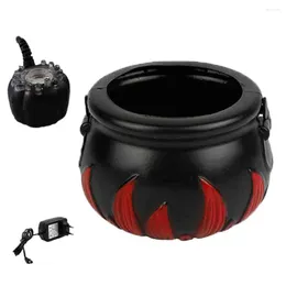 Decorative Flowers Halloween Mist Maker Fogger Witch Cauldron Fog Water Pond Machine With 12 Colour Changing LED Light EU Plug