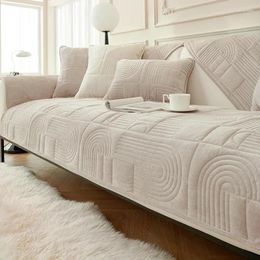 Chair Covers Jacquard Sofa Non-Slip Couch Cover For Living Room Thick Plush Lounge Mat Nordic Universal Corner Towel