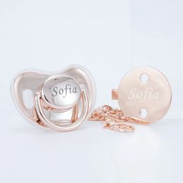 MIYOCAR Personalised rose gold bling pacifier and full rose gold pacifier clip BPA free dummy unique design gift baby shower 240326