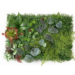 Decorative Flowers Home Decoration Artificial Plant Lawn DIY Fake Grass Carpet Backdrop Wall Hanging Leaf Vegetation For Garden Wedding