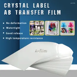 Window Stickers Transparent UV Dtf AB Transfer Film Waterproof Sunscreen Crystal Label For Logo Clothing