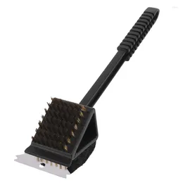 Tools Promotion! Bbq Barbecue Grill Cleaning Brush Stainless Steel Wire Sponge Shovel Set Outdoor Cooking Cleaner With Handle