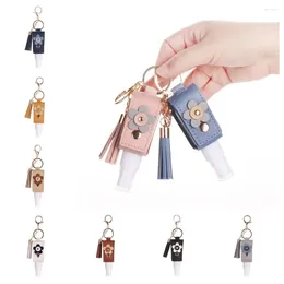 Storage Bottles 30 ML Refillable Bottle With Keychain Holder Spray Cosmetic Container Cover Perfume Atomizer