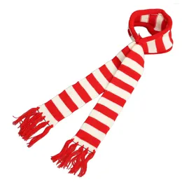 Dog Apparel Striped Scarf Pet Gift Christmas Warm Soft Comfortable Polyester Adjustable For Rabbits