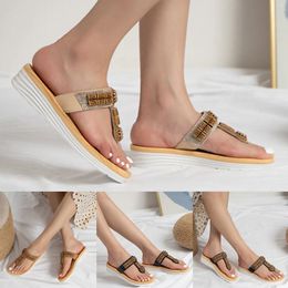 Slippers Summer Ethnic Fashion Concise Casual Flip Flops Women Shoes Outdoor Bohemian Beach Sandals For Slip On