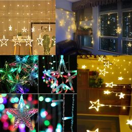 Christmas LED Light Decorations For Home Navidad Kids Baby Shower Birthday Wedding Bachelore Party Curtain decor Star String 240325