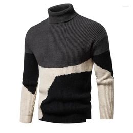 Mens Sweaters 2024 High Quality Turtleneck Sweater Fashion Warm Knitted Bottoming Casual Slim Fit Stretch Plover Men Drop Delivery App Dhgu5