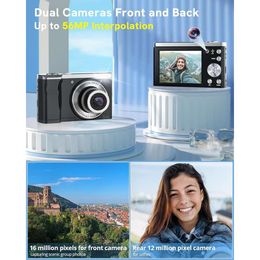 5K Digital Camera 2024 Newest 56MP Cameras for Photography Autofocus10X Optical Zoom Vlogging Compact and Rear Camera6akeTouchScree - Ultimate Camera