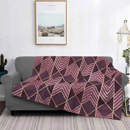 Blankets Chic Bur Y Gold Arrowhead Geometric Top Quality Comfortable Bed Sofa Soft Blanket Wine Red Foil Ele Modern