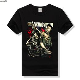 Walking Dead Around American Tv Series Darryl Rick Brothers Printed Short Sleeved T-shirt Clothes