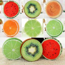 Cushion/Decorative Pillow 1Pc Creative Fruit Cushion Plush Sofa Bedroom Living Room Throwing Floor Round Sofa Cushion Home Decoration Y240401 Y240401