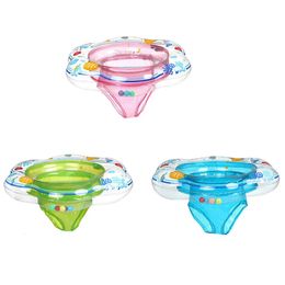 Baby Swimming Ring Inflatable Swim Buoy with Seat 6-36 Months Pool Devices Cartoon Pattern Water Sport Aiding Tool Pink 240323