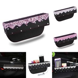 2024 Car Crystal Diamonds Seated Clean Storage Cup Box Holds An Automatic Organisation Stowing Pocket To Order For A Coin Card Phone