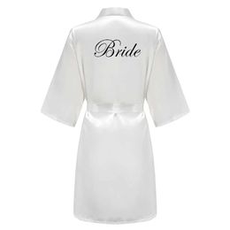 Sexy Pyjamas Wedding Bride Bridesmaid Robes for Women Bridal Party Gifts Team Dress Gown Silk Satin Sleepwear Kimono Sexy Summer Bathrobe 2404101