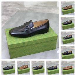 Men Luxury Dress Wedding Slip-On Buckle Strap Shoes Italian Style Designer Loaer Casual Business Genuine Leather Pointed Toe SIZE 38-45