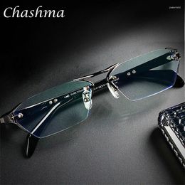 Sunglasses Frames Titanium Glasses Frame Rimless Eyeglasses Men Myopia Optical Prescription Spectacle