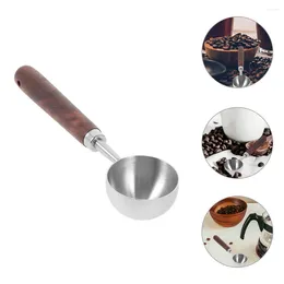 Coffee Scoops Bean Spoon Seal Wax Measuring Sealing Stamp Melting Scoop Tool Tools Portable Chic Wooden Handle