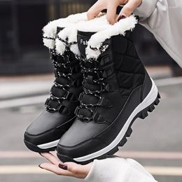 Fitness Shoes Women's Boots 2024 Winter Keep Warm Nonslip Snow Ladies Laceup Chaussures Femme Booties Woman Hiking