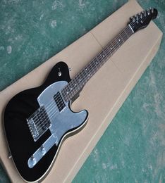 Black Electric Guitar with Mirror PickguardRosewood FretboardBinding BodyChrome Hardwarescan be changed as you request5511066