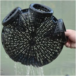 Fishing Accessories Folding Crayfish Catcher Casting Fish Network Crab Shrimp Smelt Eels Traps Mesh For Net Tackle Cage 230606 Drop D Dhbpc