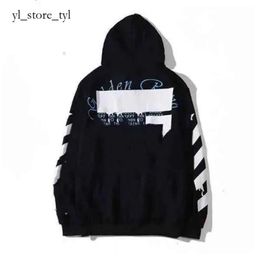 Kapalı WhiteHoodie Tasarımcı Sırlı Sweatshirts Sweater Beyaz X Arrow Crow Stripe Gevşek Hoodie ve Kadın Tişörtleri Kapalı W Hot Office