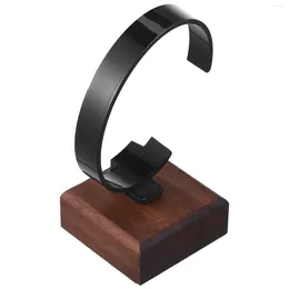 Jewellery Pouches Watch Display Stand Storage Stands Shelves Black Walnut Holder Solid Wood For Wrist Shelf