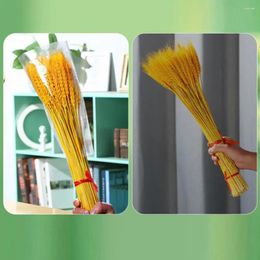 Decorative Flowers Office Floral Arrangements Artificial Wheat Stems Dried Flower Arrangement Resin Lucky Bag Vase Long-lasting