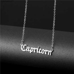 Pendant Necklaces Capricorn Aquarius Pisces Aries Taurus Gemini Cancer Libra Scorpio Twelve Zodiac Necklaces 12 Constellations NecklacesL2404