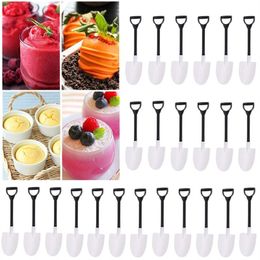 Disposable Mini Shovel Spoons Creative Ice Cream Dessert Spoon Plastic Pudding Shovel-Spoon T9I002601