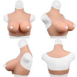 Breast Pad EYUNG Fake Chest Breast Plate Silicone Breast Forms For Summer Wear Hollow Back False Chest Fake Silicone Boobs For Transgender 240330