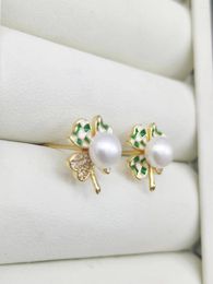 Dangle Earrings Heart Flower Freshwater 6-7mm White Color Pearl Stud Nice Party Wedding Girl Female Women Gift 10 Pairs/lot