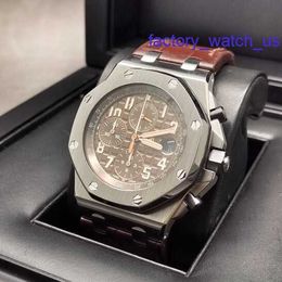Exciting AP Wristwatch Royal Oak Offshore Series Mens Watch 42mm Diameter Precision Steel Male Leisure Watch 26470ST.OO.A820CR.01