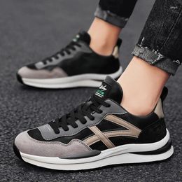 Casual Shoes Mens Men's Sneaker Take Winter Autumn Sewing Line Leather Sport Adult Cotton And