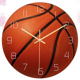 Wall Clocks Football For Bedrooms- Outdoor Patio Living Room Decor Non Ticking Operated Decorative Time