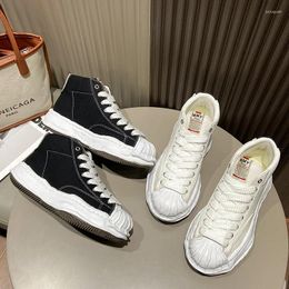 Casual Shoes Mihara Dissolution MMY High-tops Thick Bottom Women Canvas Shoe Sneakers Couple Board Yasuhiro Men Original Black Running