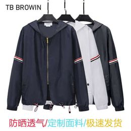 AAA Men's Hoodies Sweatshirts TB BROWIN New TB Sunscreen Clothes Mens And Womens Summer Skin Coat Chenghao03