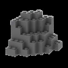 Blocks 1Pc MOC Parts 23996 Rock Brick 8 x 8 x 6 Compatible Bricks DIY Assmble Building Blocks Particle Kid Puzzle Brain Toy Gift 240401