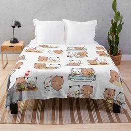 Blankets Mochi Brownie Bear Sticker Pack Throw Blanket Heavy Giant Sofa