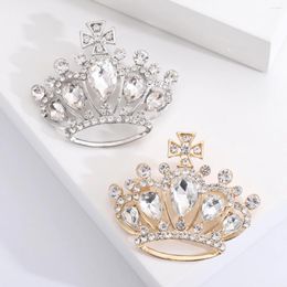 Brooches Fashion And Minimalist Crown Brooch Two Colour Alloy Rhinestone Women's Clothing Accessories