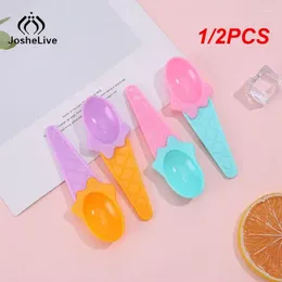 Spoons 1/2PCS Ice Cream Accessories Plastic Bowl Reusable Kids Cake Scoop Dessert Tableware Spoon