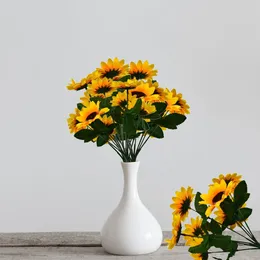 Decorative Flowers For Ceiling Home Decoration Simulation Sunflower Artificial Flower Stage Set Bundle Fall