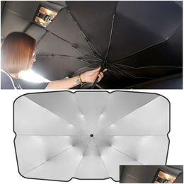 Car Sunshade Windshield Umbrella Type Sun Shade For Window Summer Protection Heat Insation Cloth Front Shading Drop Delivery Automobil Otlci